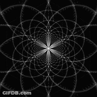 It Looks Like A Kaleidoscope With A Flower In The Middle . GIF