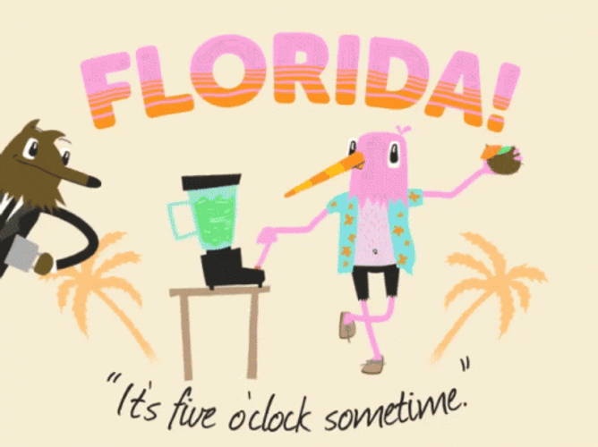 It's 5 O'clock Somewhere Animated Animals GIF