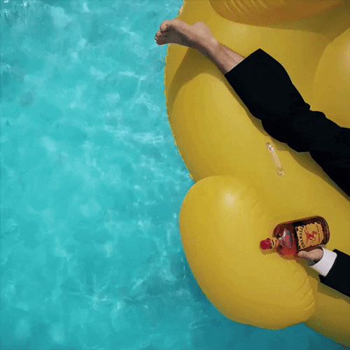 It's 5 O'clock Somewhere Man On Pool Float GIF
