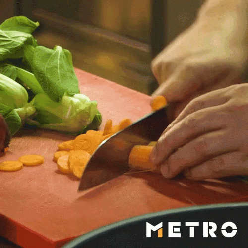 It's A Chopping Skill Contest GIF
