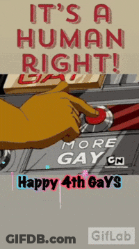It's A Human Right Happy 4Th Gays Poster GIF