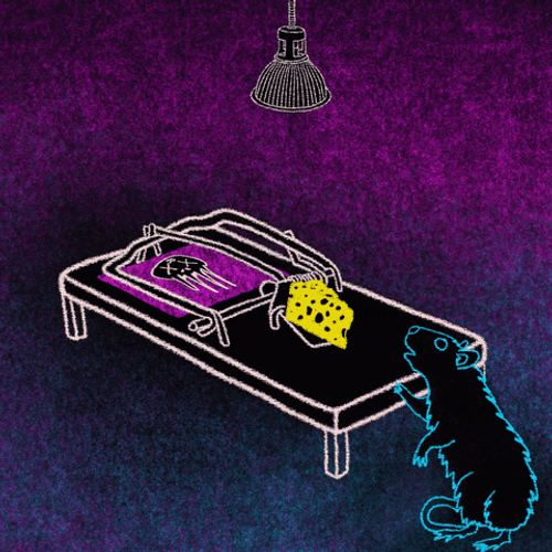 It's A Trap Rat Neon Art GIF