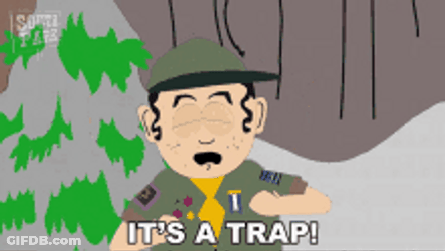 It's A Trap South Park Boy Scout GIF