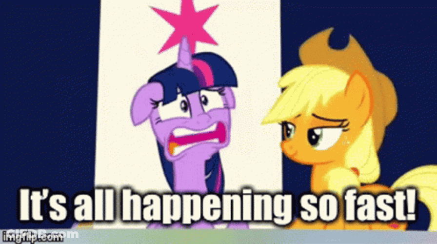 It's All Happening So Fast My Little Pony Inhale Bag GIF