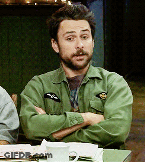 It's Always Sunny Charlie Crossing Arms GIF
