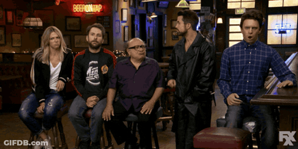It's Always Sunny Group Raising Hands GIF
