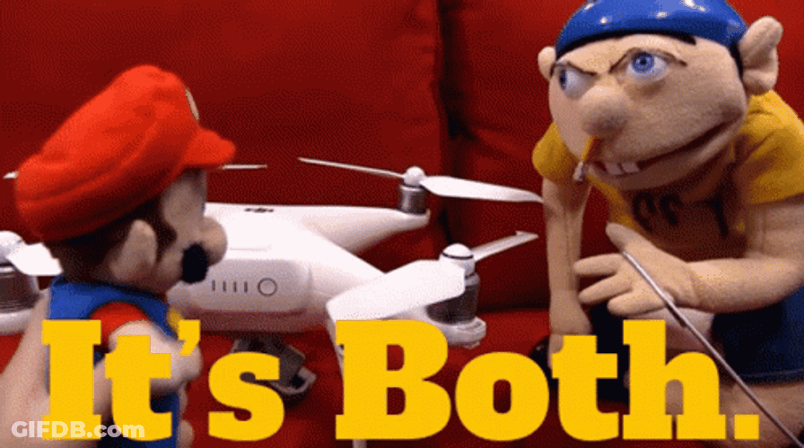 It's Both Mario Brothers Puppet GIF