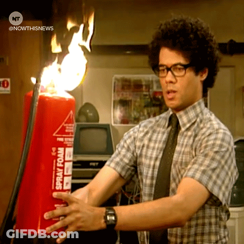 It's Fire Extinguisher Burning GIF