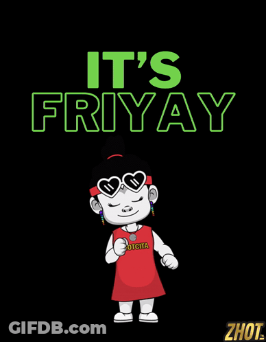 It's Fri Yay Cartoon Character GIF