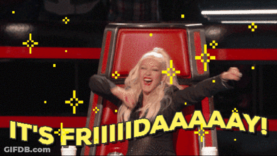 It's Friday Cheering Slide Show GIF