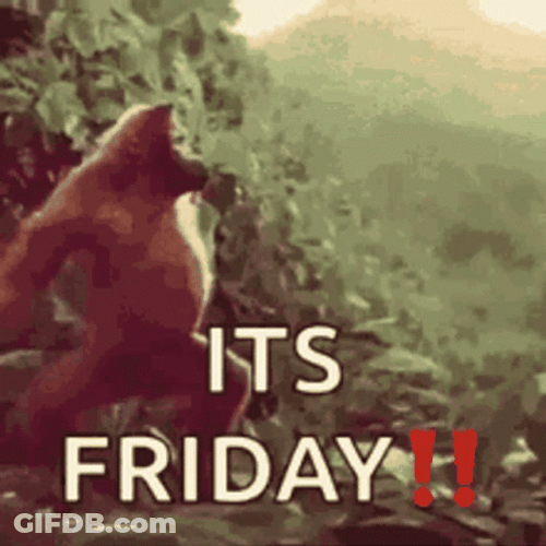 It's Friday Funny Monkey Dance GIF