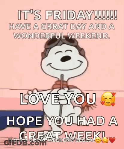 It 'S Friday Have A Great Day And A Wonderful Weekend . Hope You Had A Great Week ! GIF