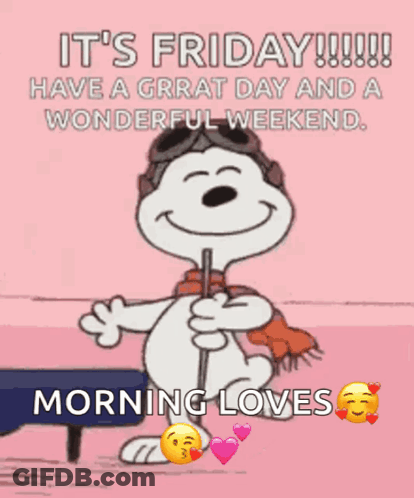 It 'S Friday Have A Great Day And A Wonderful Weekend . Morning Loves . GIF