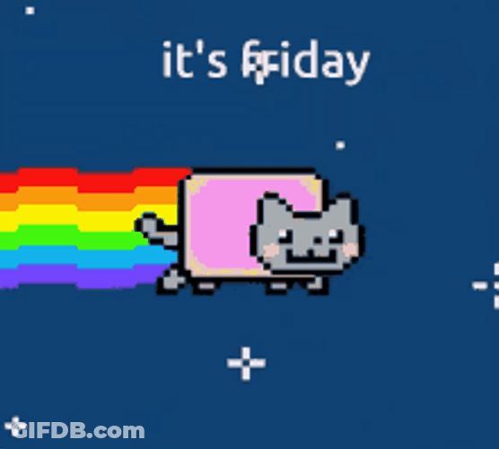 It's Friday Nyan Cat Meme GIF