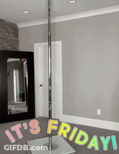 It's Friday Sign Pole GIF