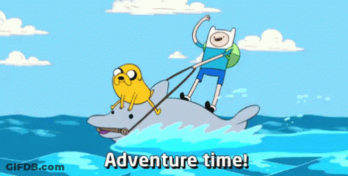 It's Friday Sign With Confetti And Flags GIF