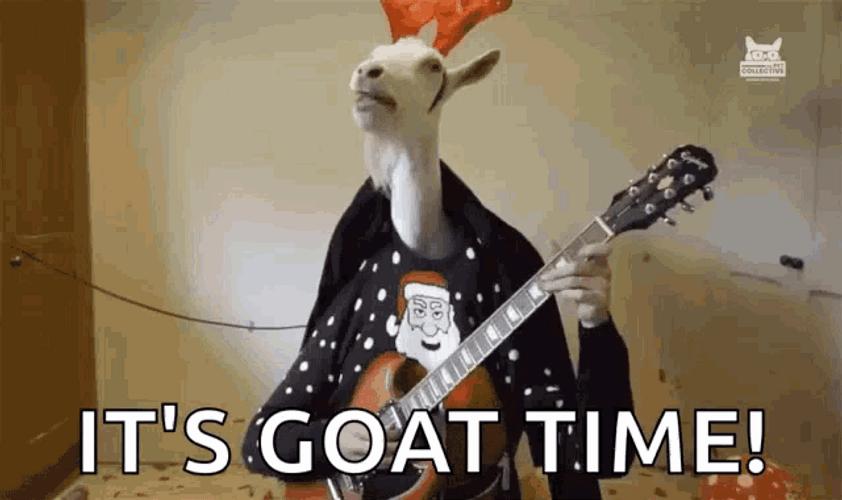 It's Goat Time Guitar Strumming GIF