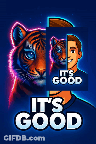 It's Good Poster With Tiger GIF