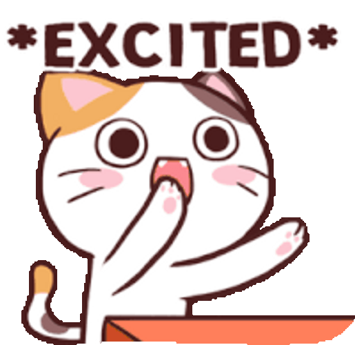 It's Happening Excited Cat Table Slapping GIF