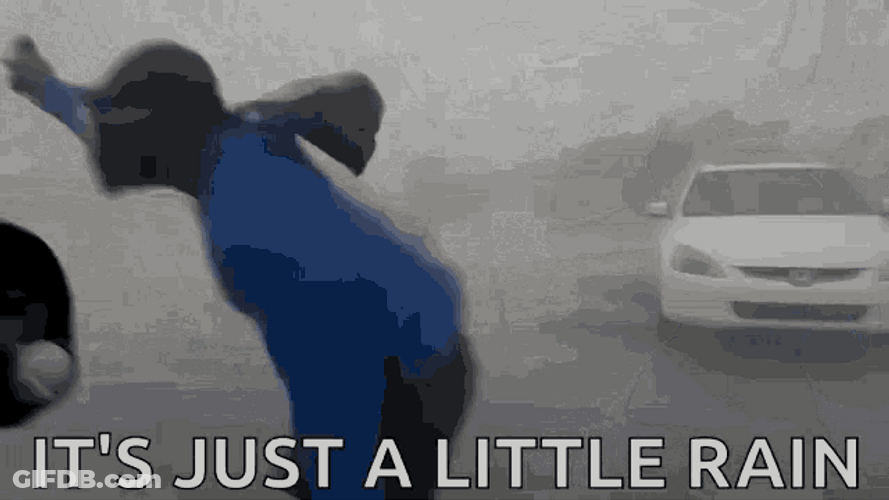 It's Just A Little Funny Rain GIF