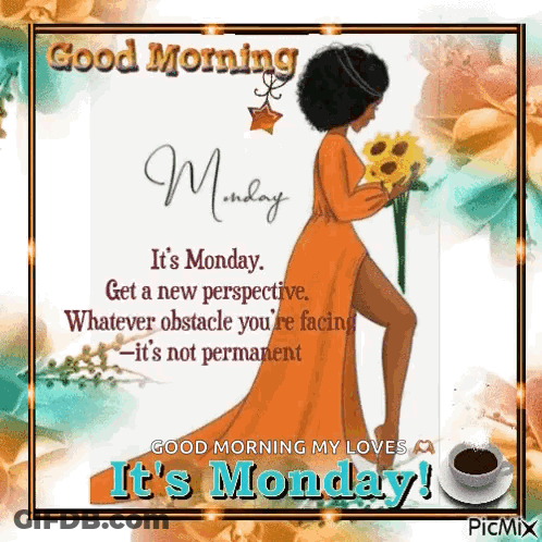 It 'S Monday , Get A New Perspective . Whatever Obstacle You 'Re Facing - It 'S Not Permanent GIF