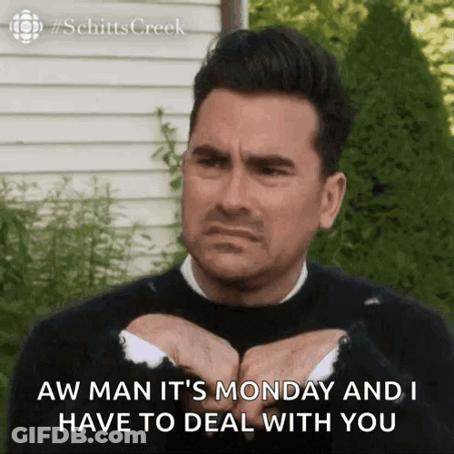 It's Monday Work Disgust Meme GIF