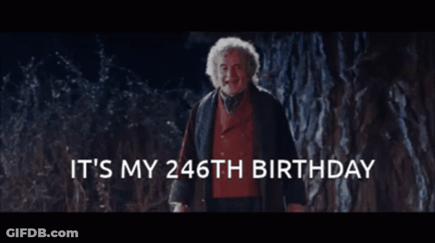 It's My Birthday Bilbo Baggins GIF