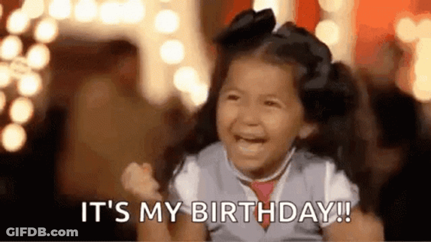 It's My Birthday Happy Kid GIF