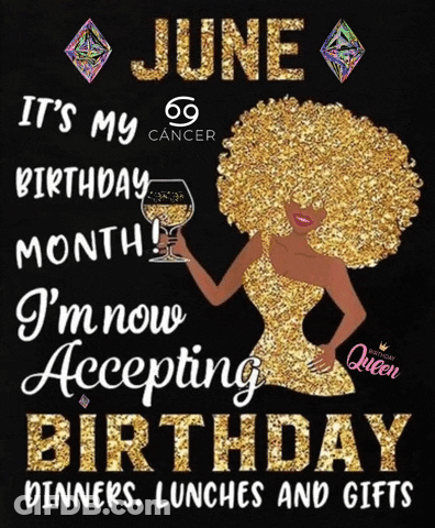 It's My Birthday Month Poster GIF
