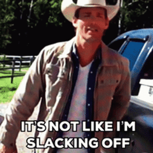 It's Not Like I'm A Slacker GIF