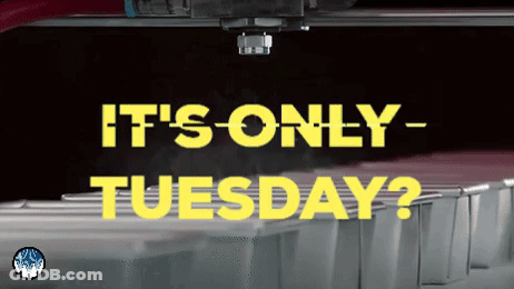 It's Only Tuesday Sign GIF