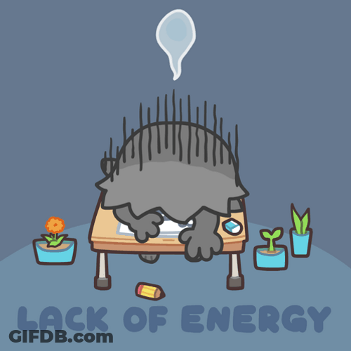 It's Only Wednesday Animated Cat Drained GIF