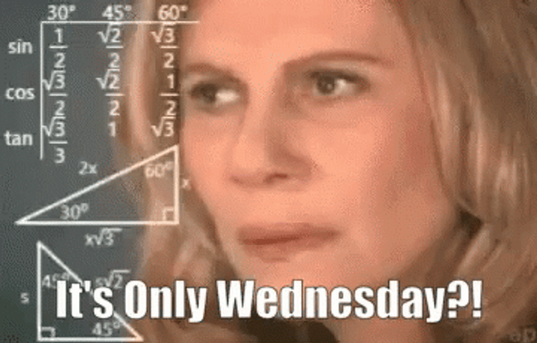 It's Only Wednesday Confusion GIF