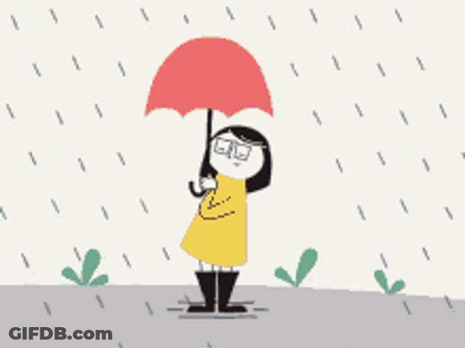 It's Raining Nerd Umbrella Happy Jump Splash GIF