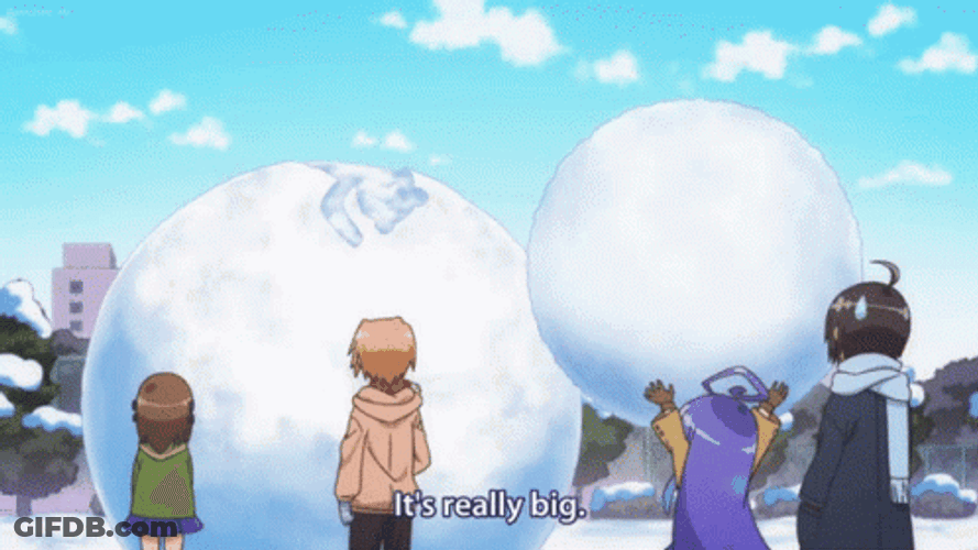It's Really Big Snowball Fight GIF