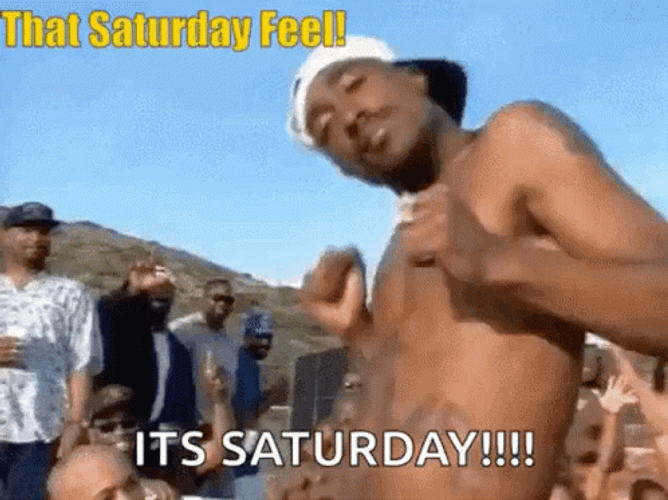 It's Saturday Feel Dancing Man GIF