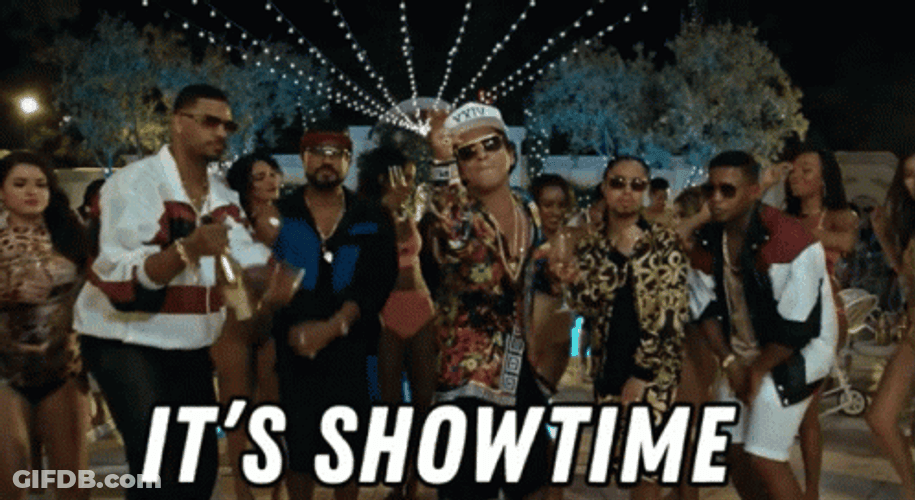 It's Showtime Bruno Mars GIF