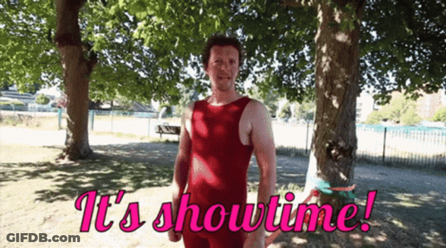 It's Showtime Funny Guy Ballet Dancing GIF