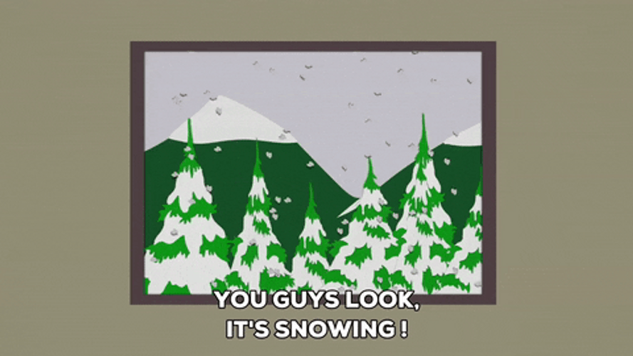 It's Snowing! Snow Falling GIF