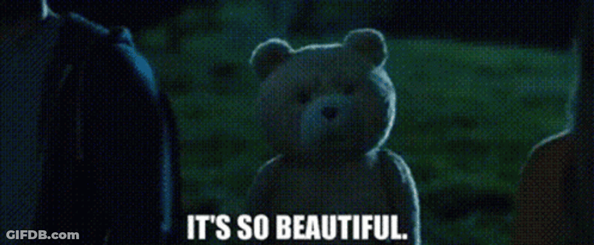 It's So Beautiful By Ted The Teddy Bear GIF