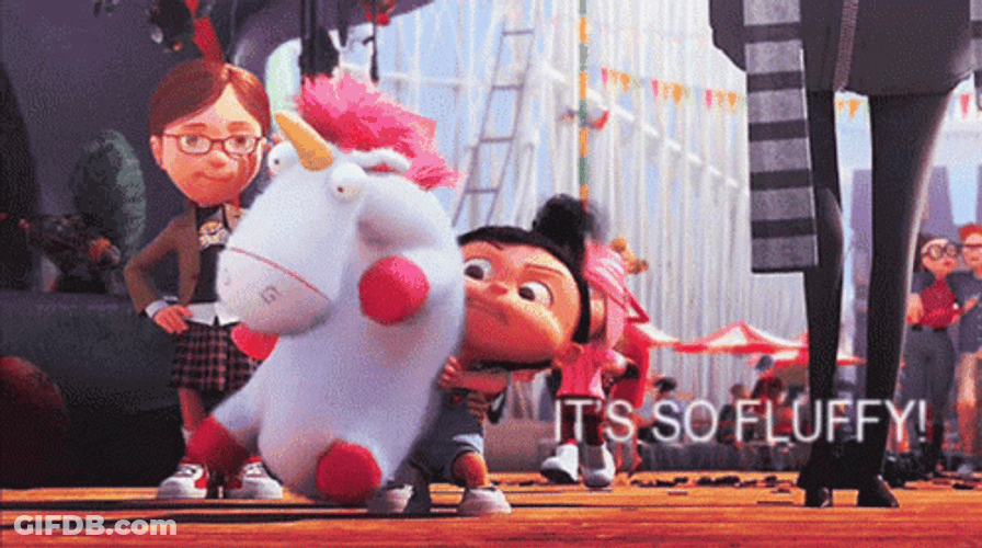 It's So Fluffy Excited Agnes Big Eyes GIF