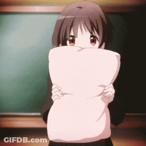 It's So Fluffy Kumin Tsuyuri Pillow GIF