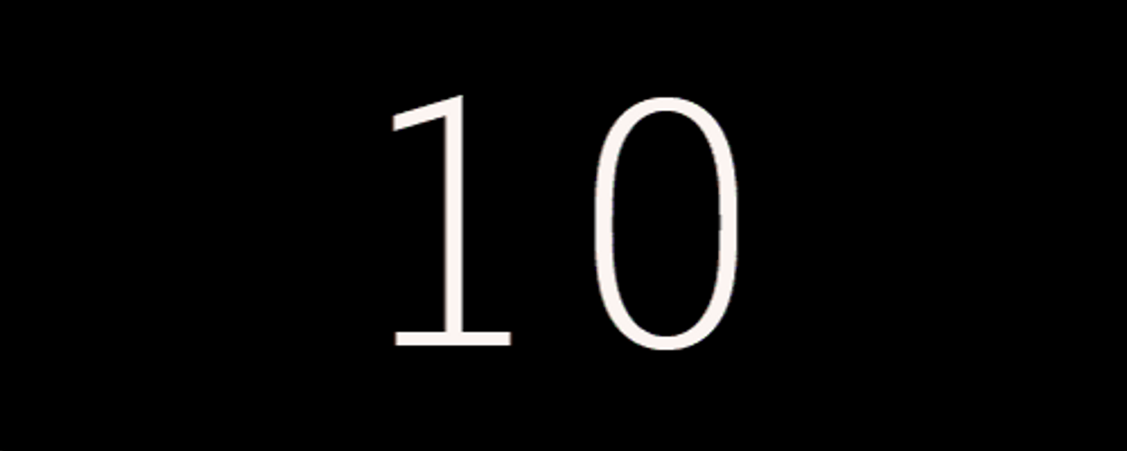 It's The Final Minimalist Number Countdown GIF