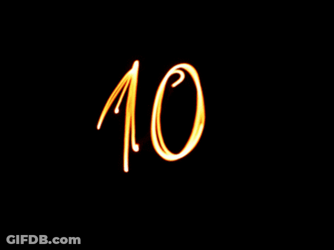 It's The Final New Year Countdown Neon Light GIF