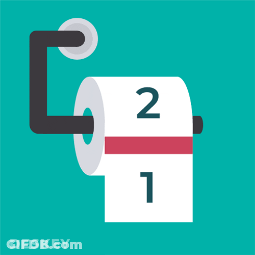 It's The Final Toilet Paper Roll Countdown GIF