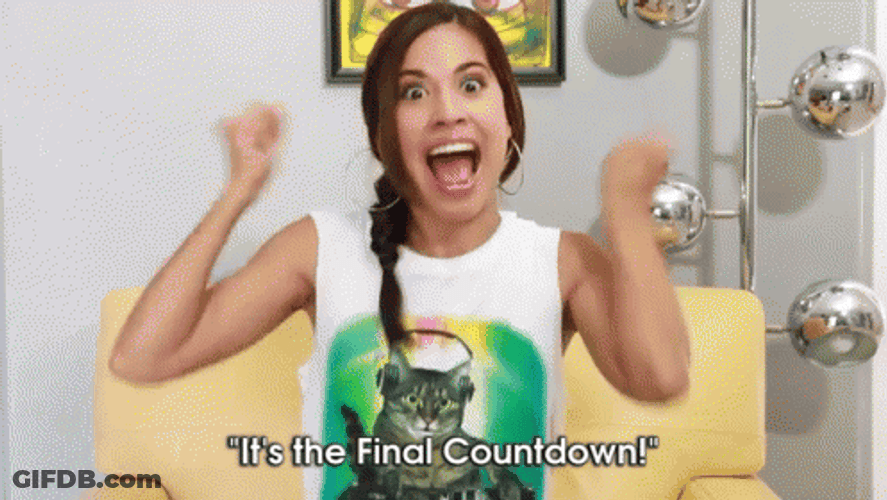 It's The Final Wedding Countdown Excited Lady GIF