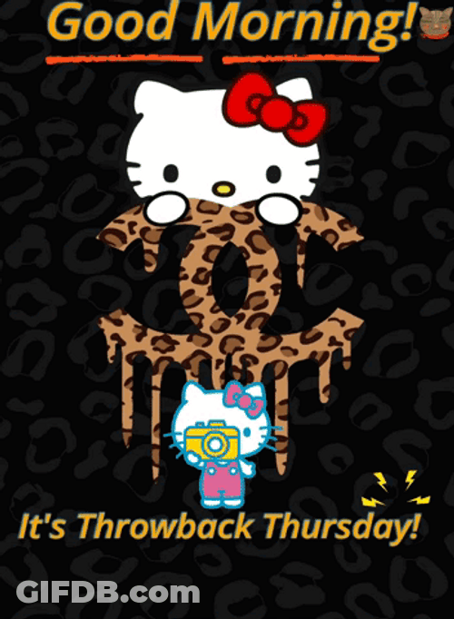 It's Throwback Thursday Hello Kitty Good Morning GIF