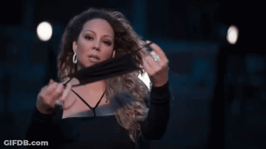 It's Time Mariah Carey Blind Fold GIF