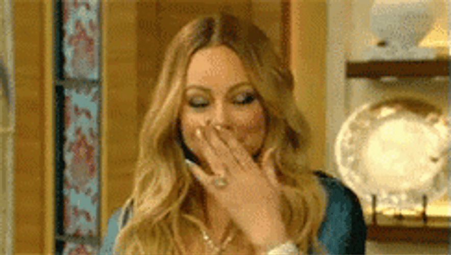 It's Time Mariah Carey Shy Covering Mouth GIF
