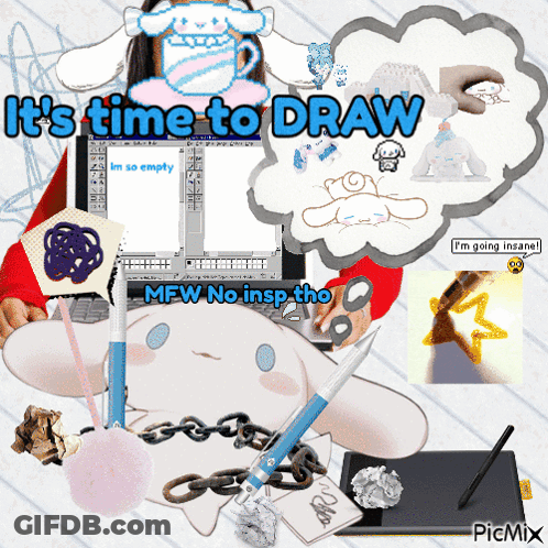 It's Time To Draw Collage GIF